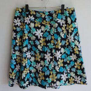 David Loren Skirt - Vintage Y2K  - Size 14 - Made USA - Floral - Cotton  (474)